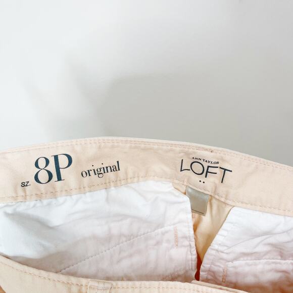 LOFT Peach Cotton Original Bermuda Chino Shorts 8P - Picture 7 of 8